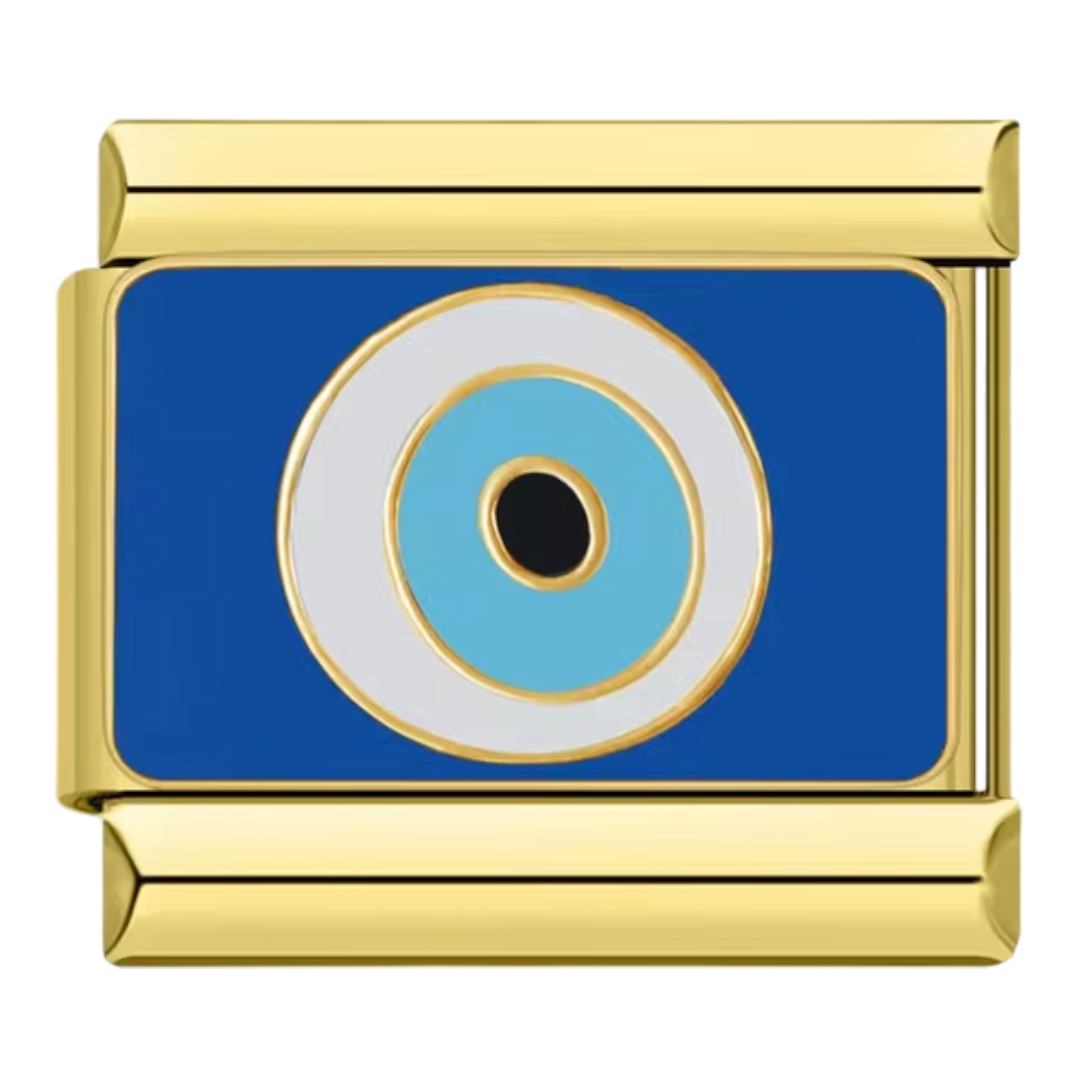 Evil eye charm in gold color