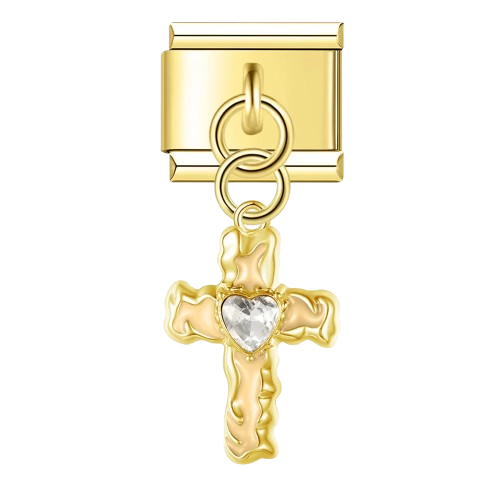 Gem Heart Cross