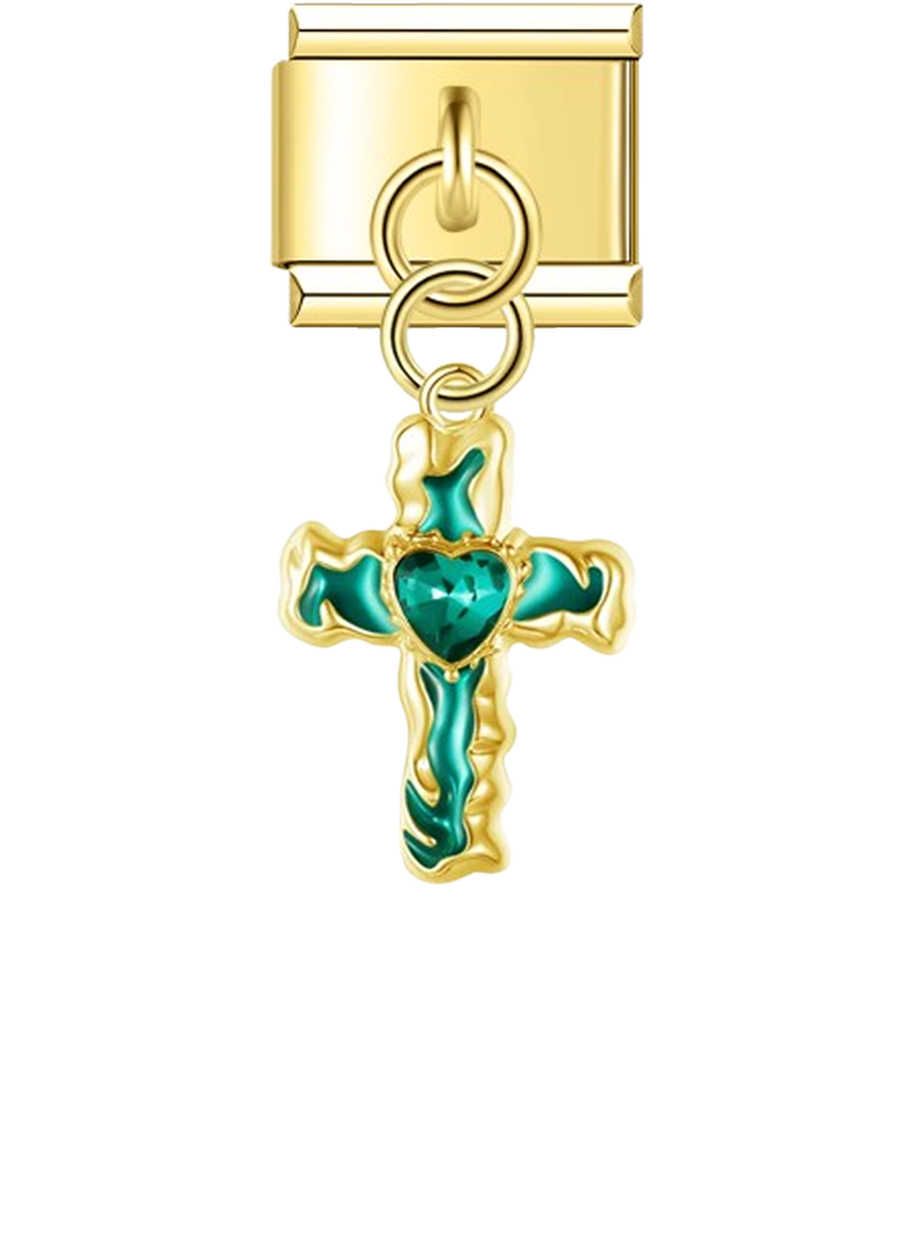 Gem Heart Cross