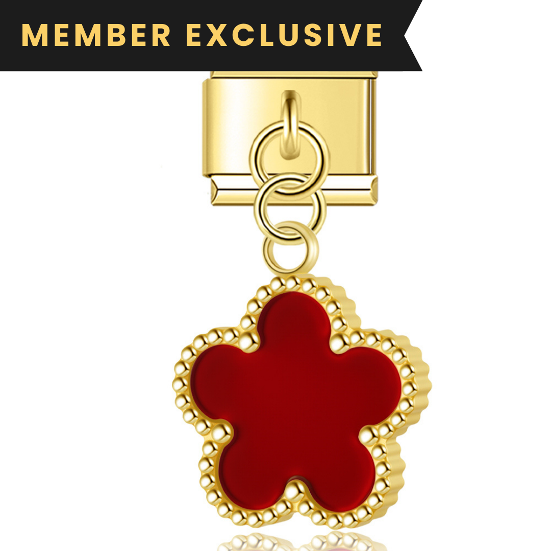 Red Flower Dangle