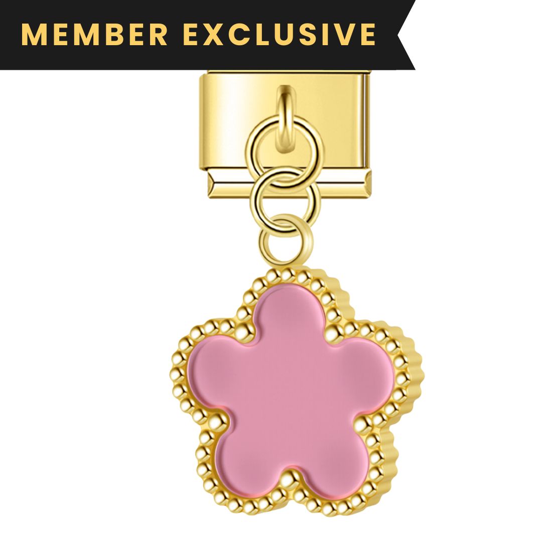 Pink Flower Dangle